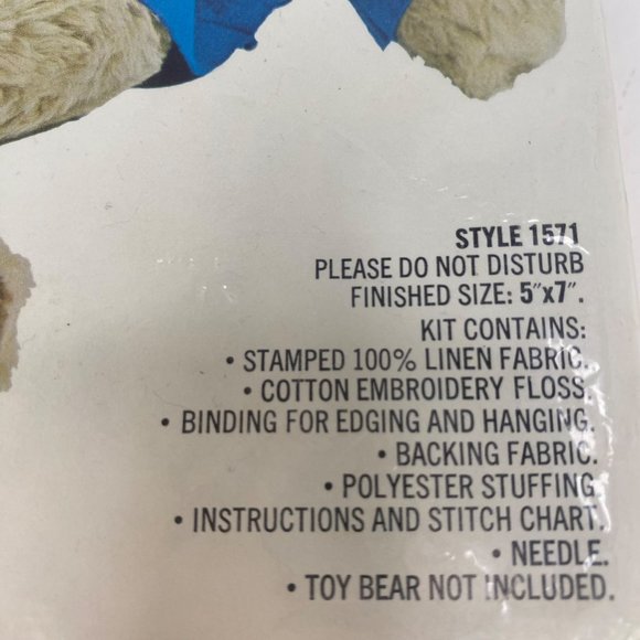 The Paddington Bear Please Do Not Disturb 1571 crewel kit 1978 vintage 5x7 - Picture 4 of 4